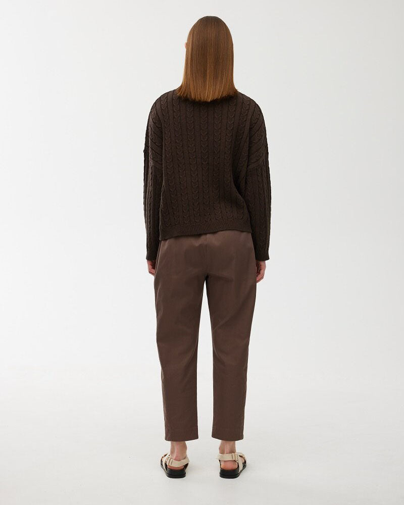 Kinney Willa Cable Knit  - Chocolate Brown