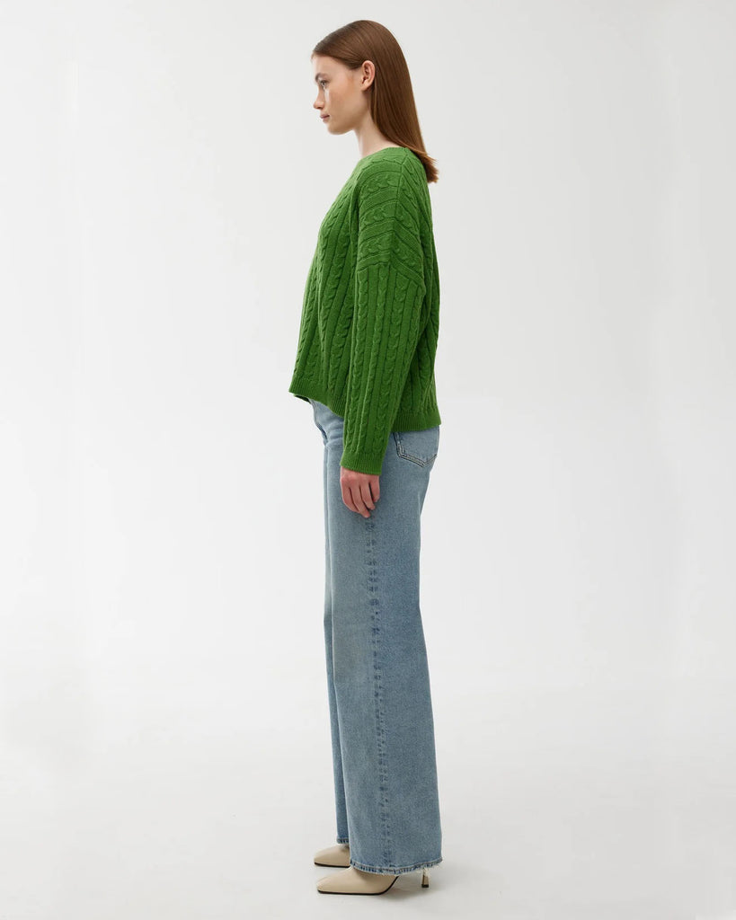 Kinney Willa Cable Knit  - Jungle Green