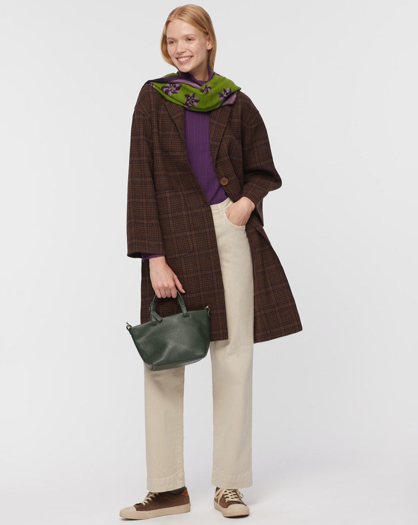 Nice Things Paloma S. Checked Wool Coat - Brown
