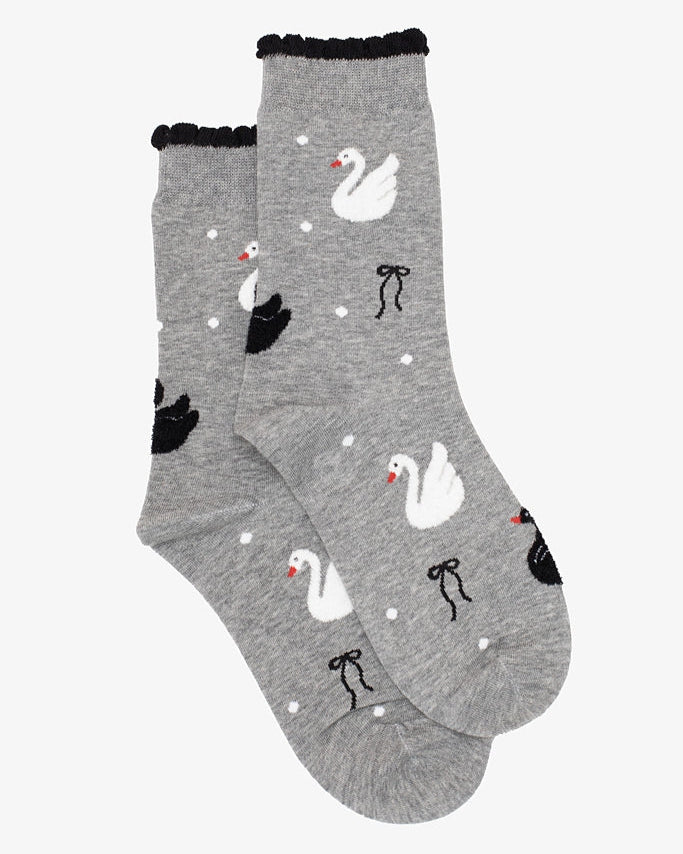 Antler Socks- Swans & Bows