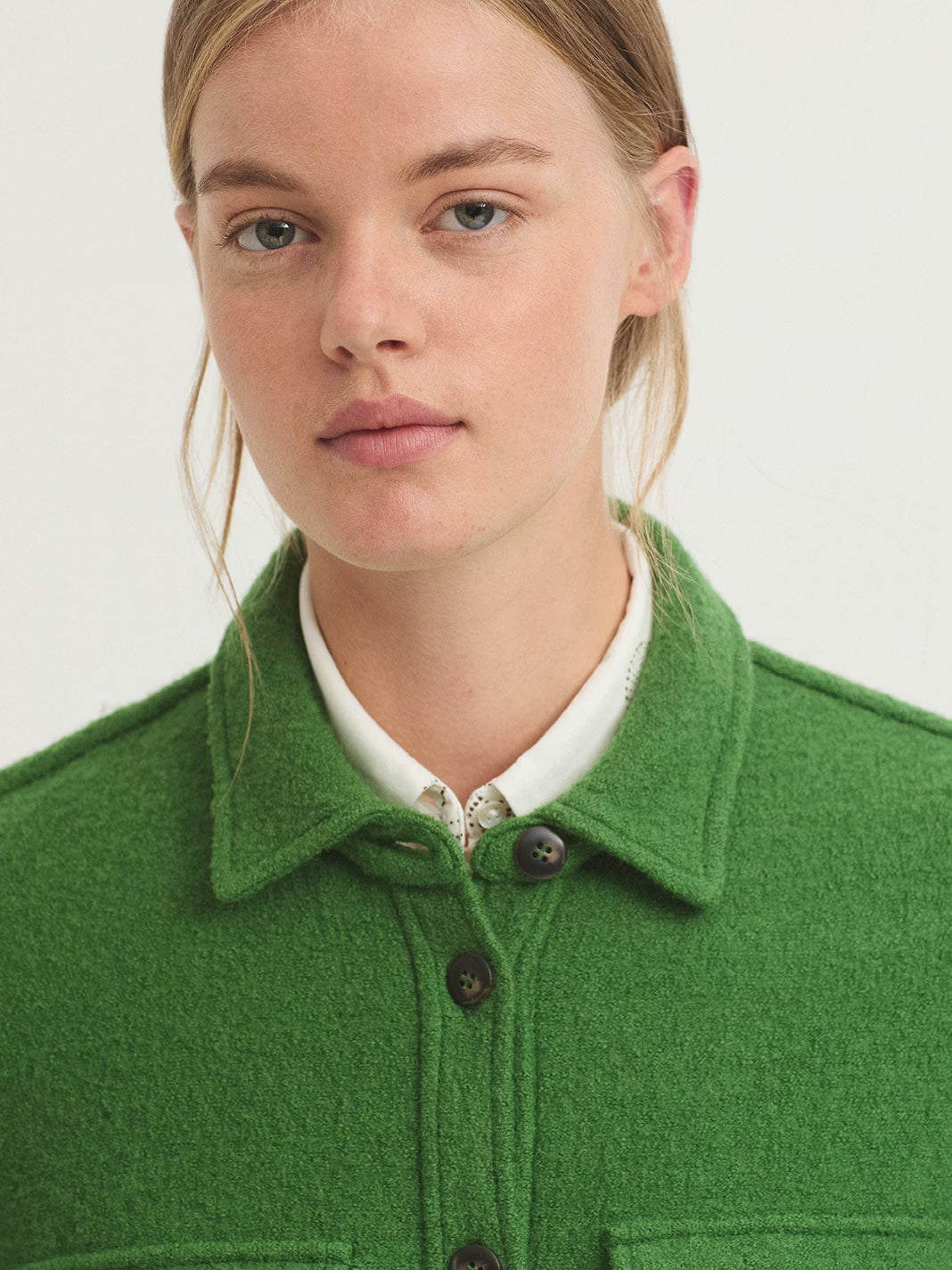 100% Wool Jacket - Kiwi Green