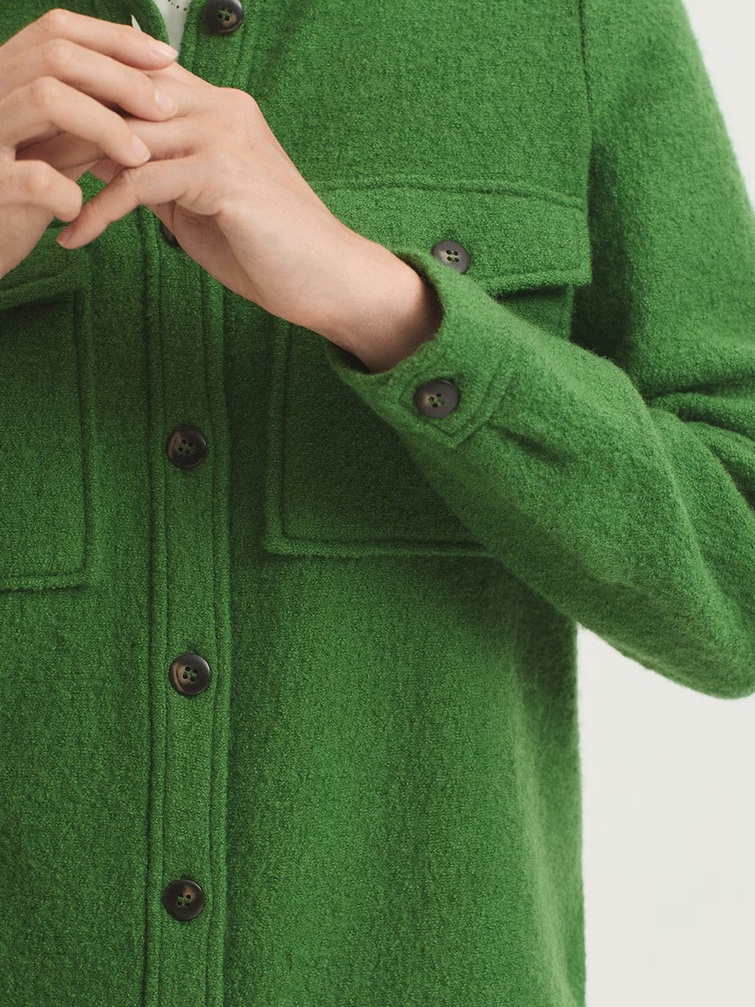 100% Wool Jacket - Kiwi Green