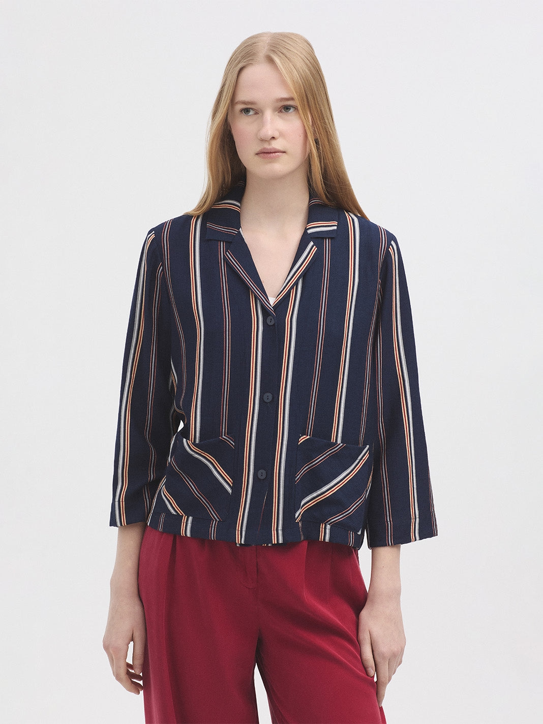 Tiny Stripes Jacket - Navy
