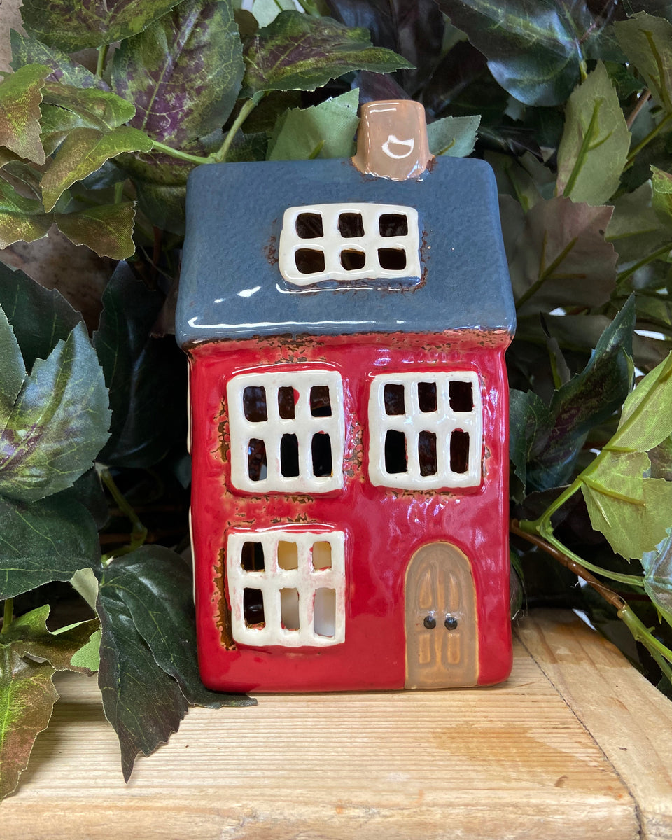 French Country Collections Alsace Tea Light House Navy roof Madison