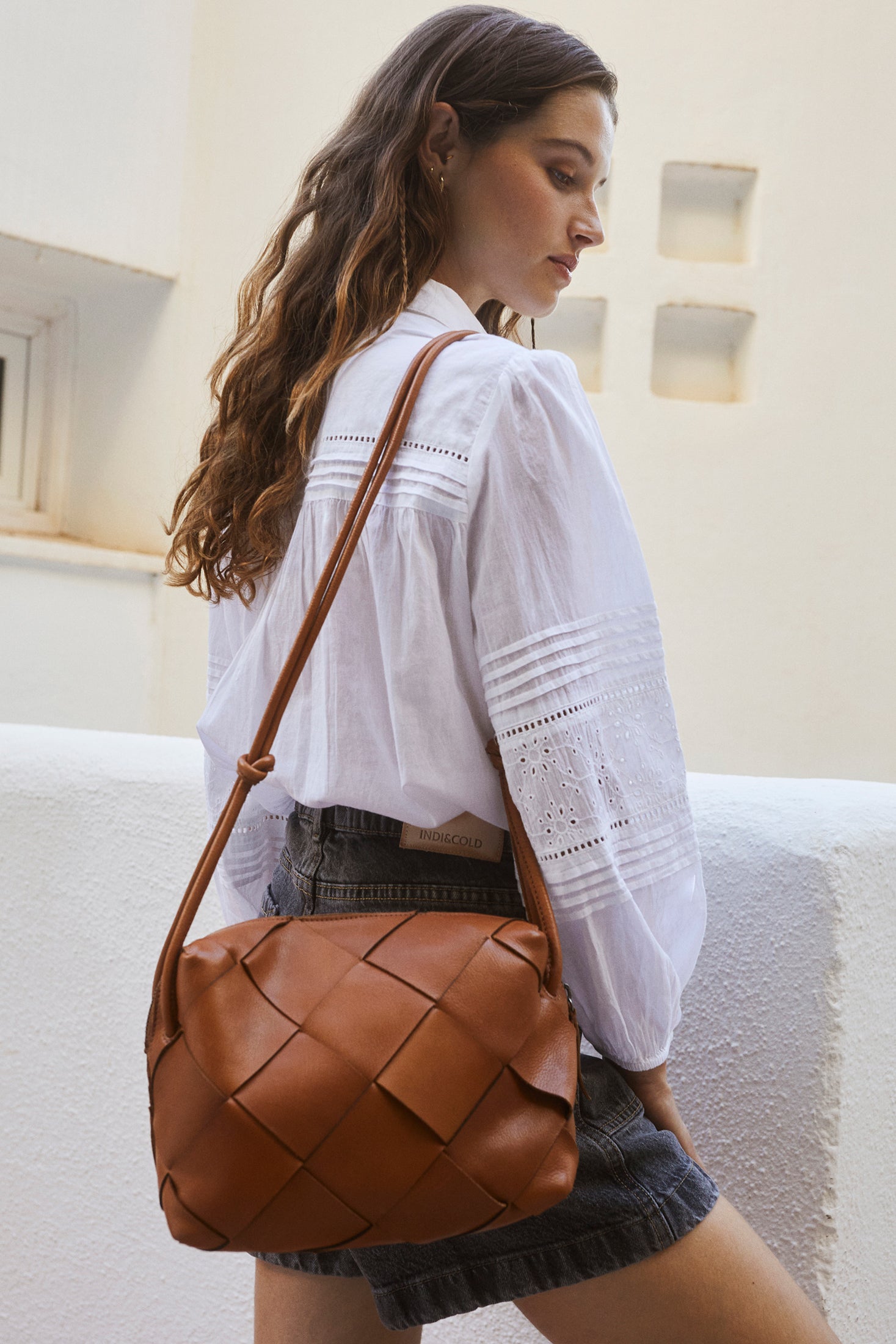 Indi & Cold Embroidered Voile Shirt Blanco