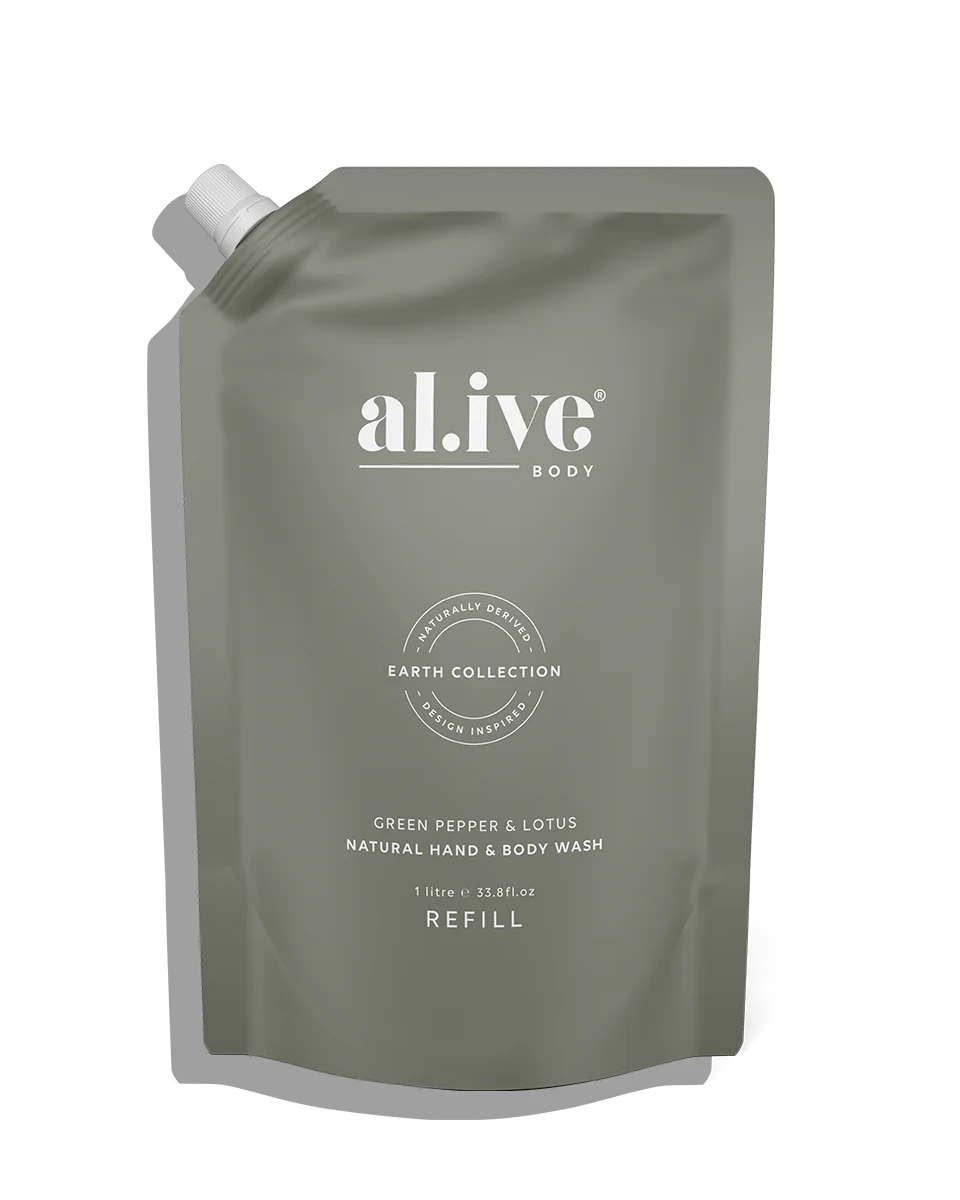 Al.ive 1 ltr wash refill - green pepper & lotus