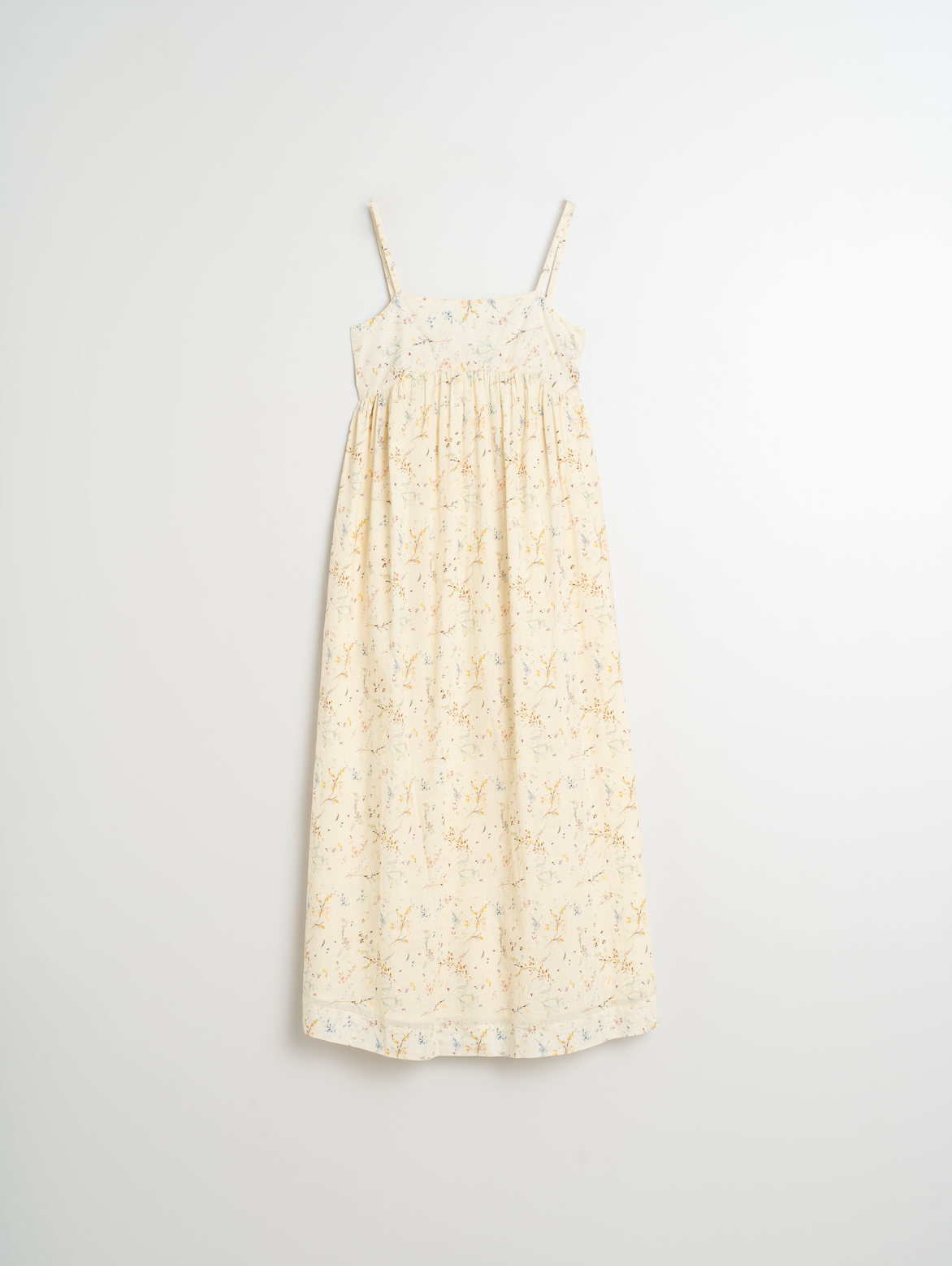 Indi & Cold Flower Press Voile Dress Vanilla