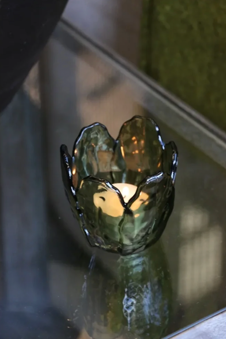 CC Interiors Floret Glass Candle Holder