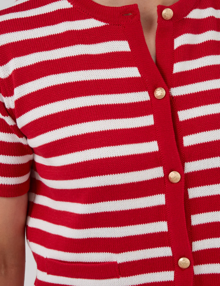 Rue Cardi - Red/White Striped