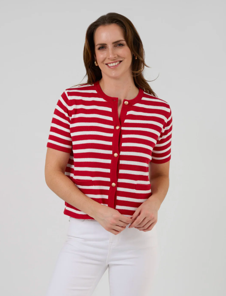 Rue Cardi - Red/White Striped