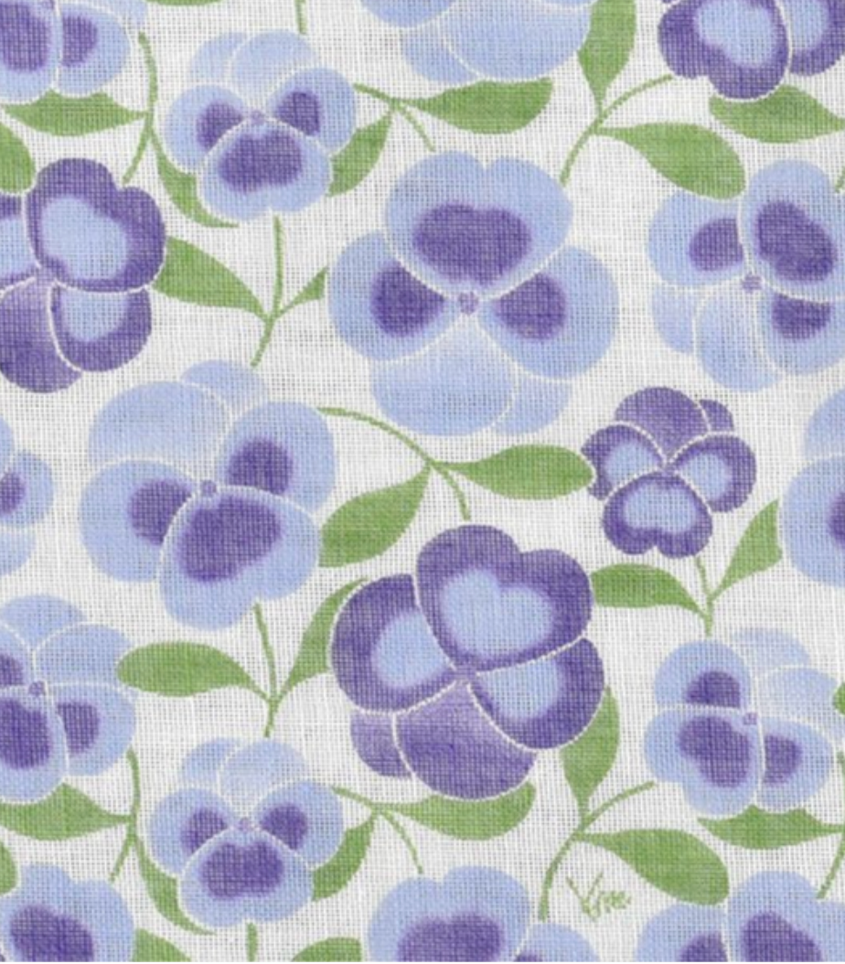 Orient Pansy Face Cloth in Blue