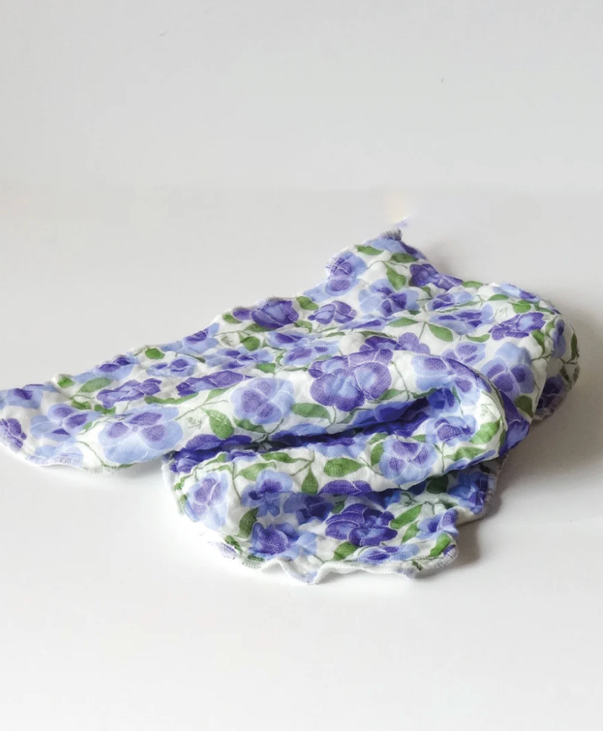 Orient Pansy Dishcloth in Blue