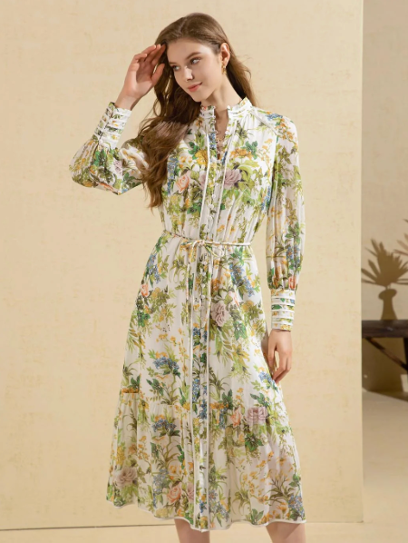 G.D.S Rosita Printed Long Dress