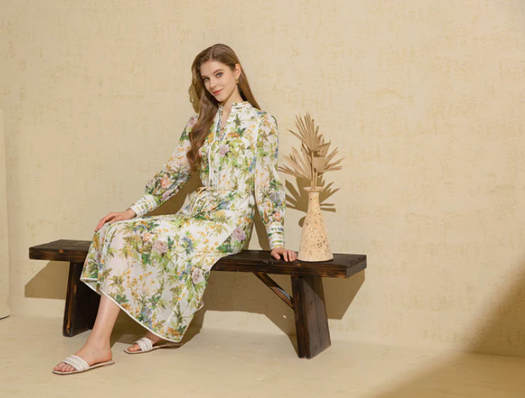 G.D.S Rosita Printed Long Dress