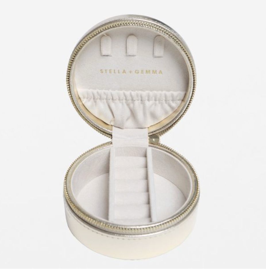 Stella+Gemma Jewellery Box Round Large Gold