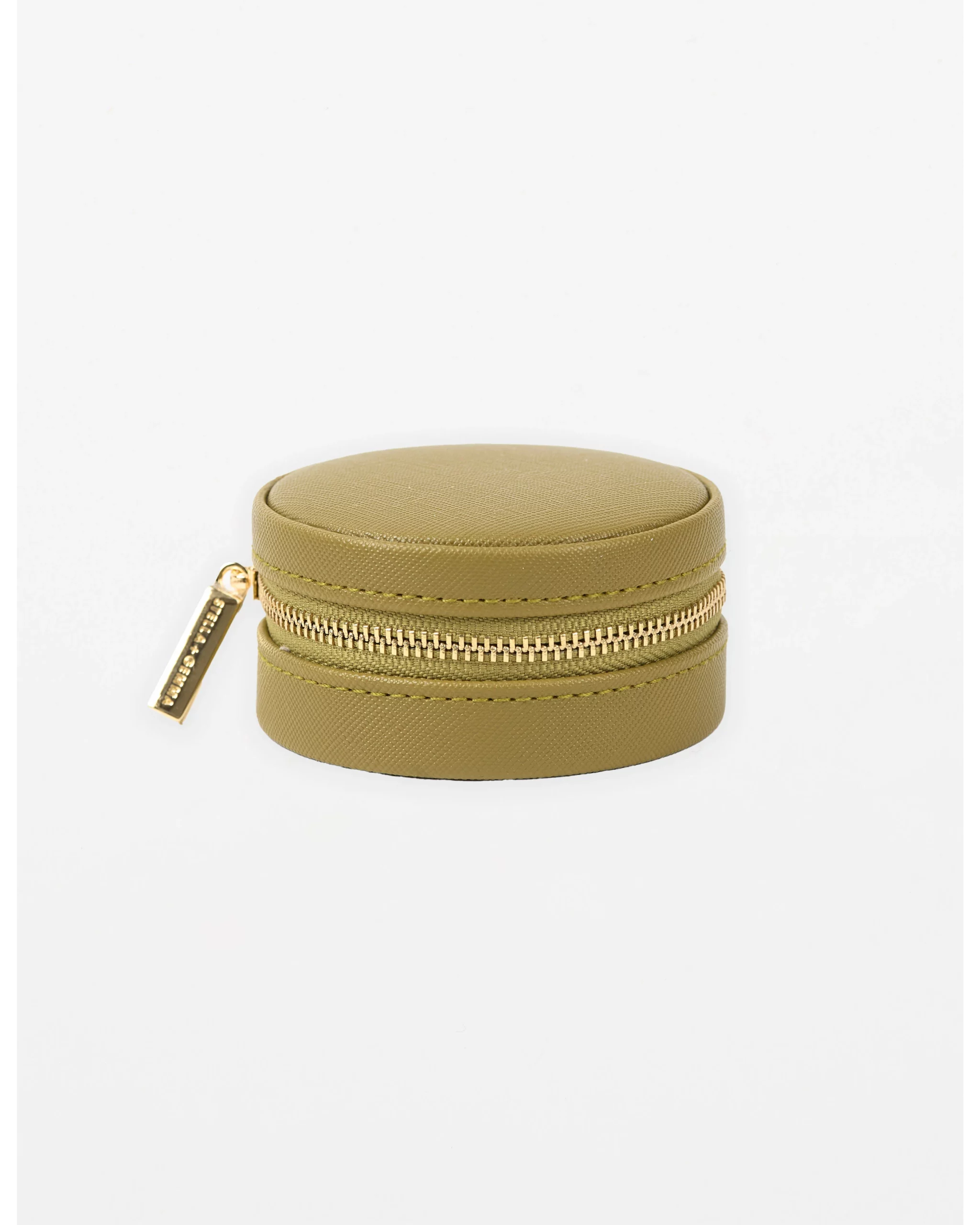 Stella+Gemma Round Jewellery Box- Khaki