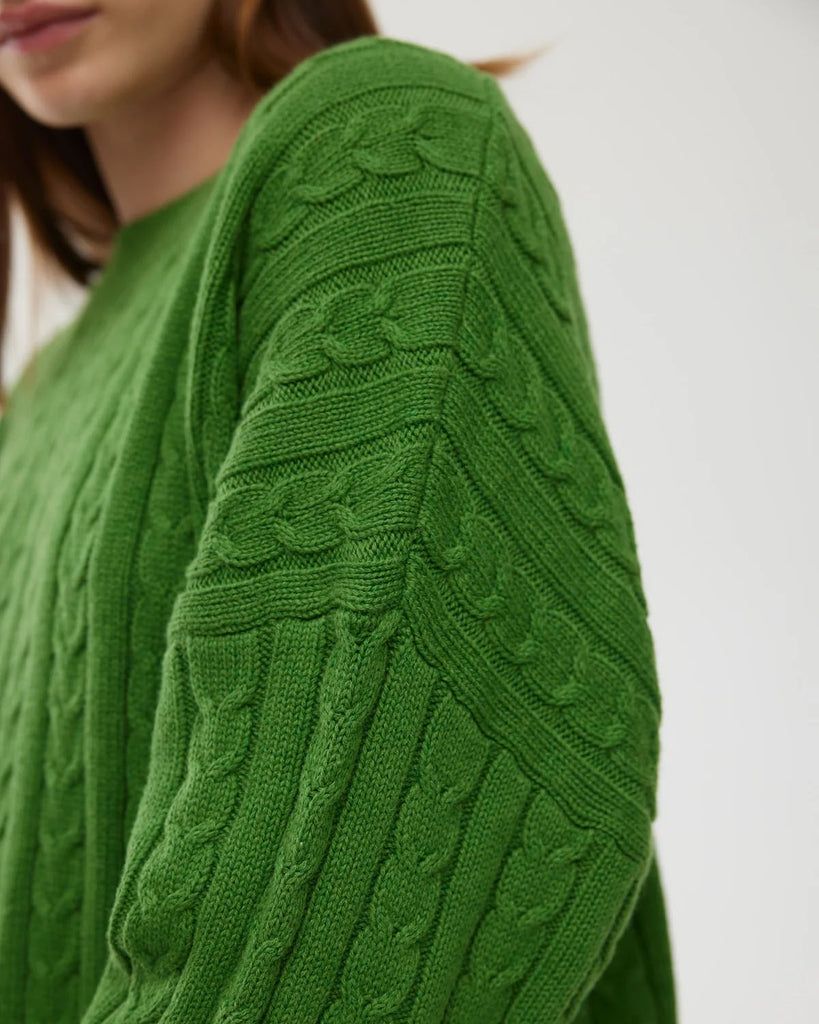 Kinney Willa Cable Knit  - Jungle Green