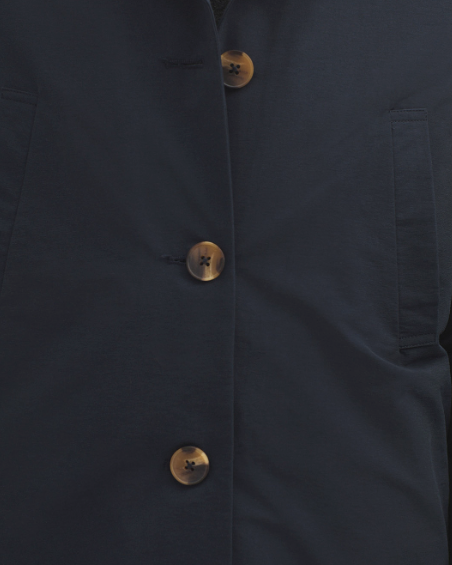 Nice Things Sheepskin Lined Parka- navy