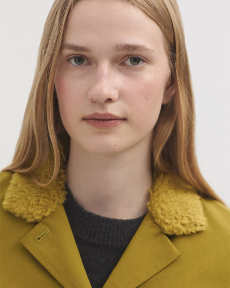 Nice Things Sheepskin Lined Parka- olive