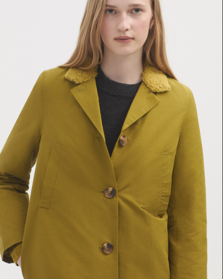 Nice Things Sheepskin Lined Parka- olive