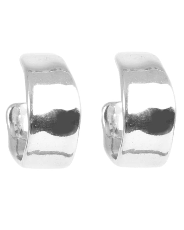 A&C Oslo Sculptured Creol Earring - silver