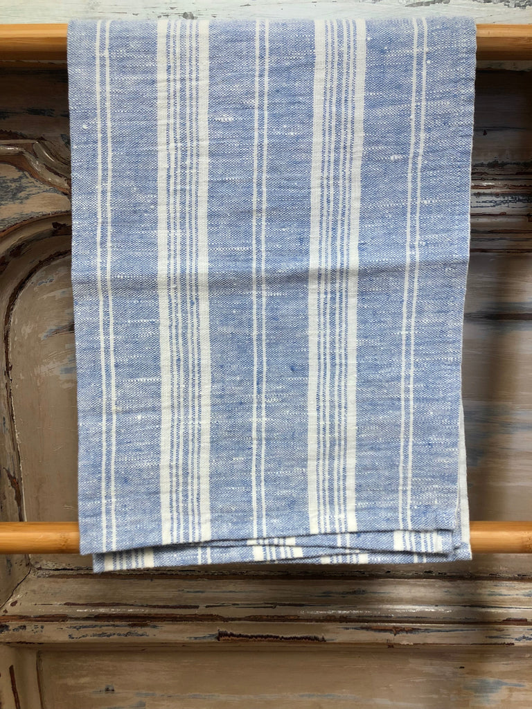 French Linen Tea Towels - Blue