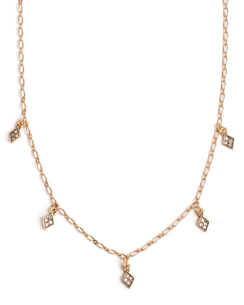 A&C Oslo Chain Reaction Necklace Mini Charms - gold