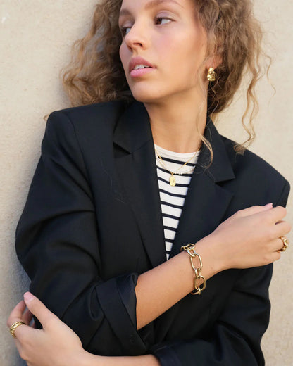 A&amp;C Oslo Pure Steel Solid 14K Bracelet