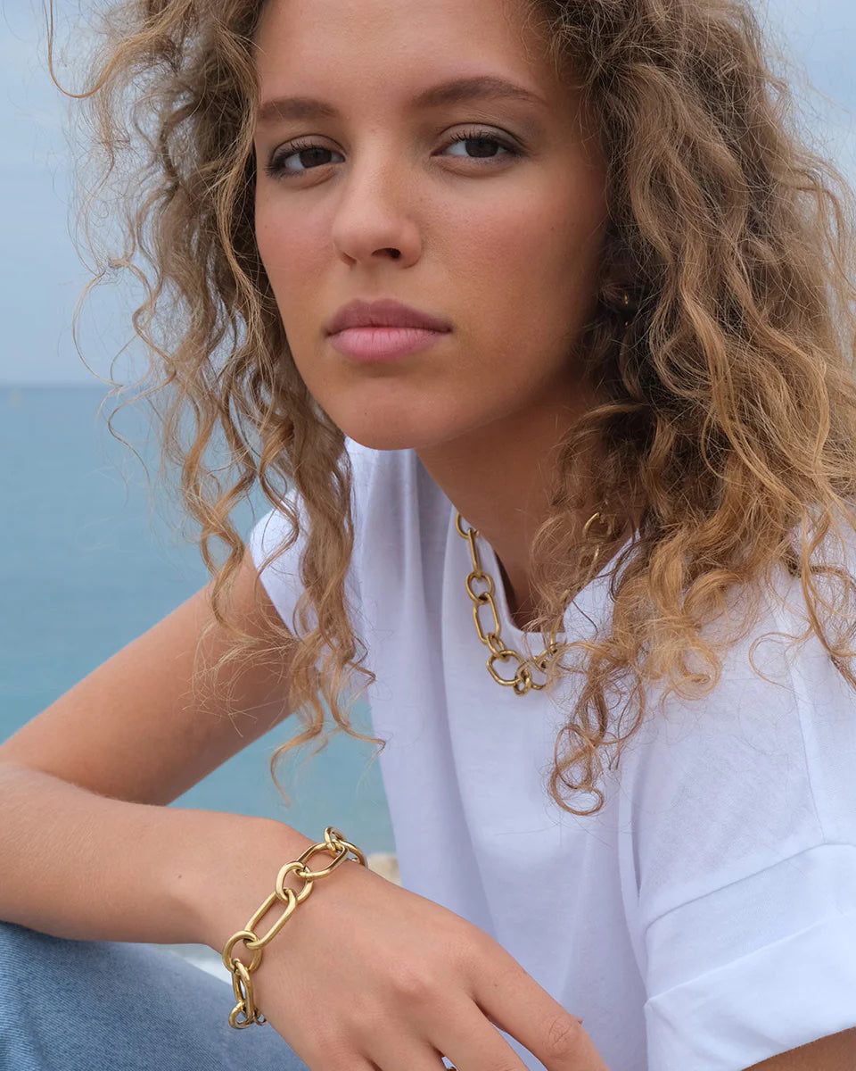 A&amp;C Oslo Pure Steel Solid 14K Bracelet