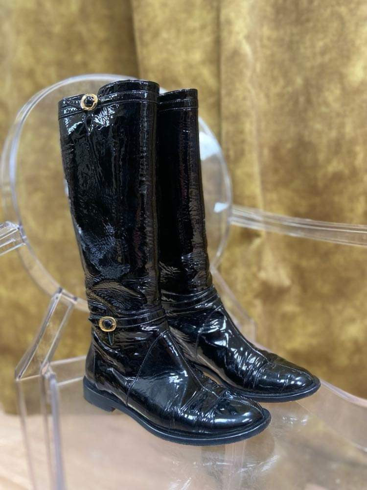 Jimmy Choo Patent Leather Riding Boots