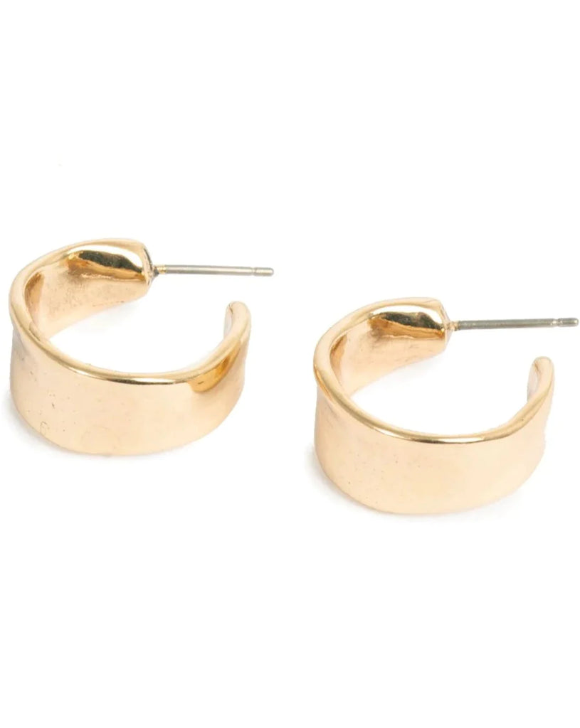 A&C Oslo Classic Sculptured Creol Earring 22mm - gold