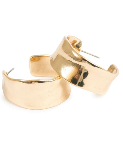 A&amp;C Oslo Sculptured Creol Earring 22mm - gold