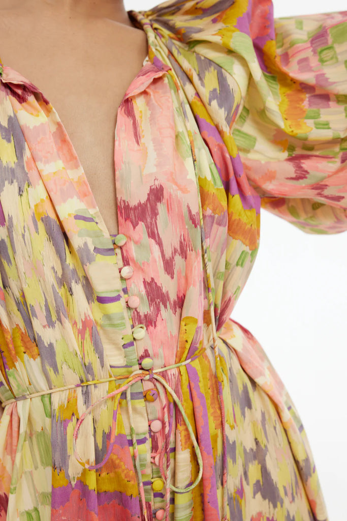 Kinney Violet Dress Button Front