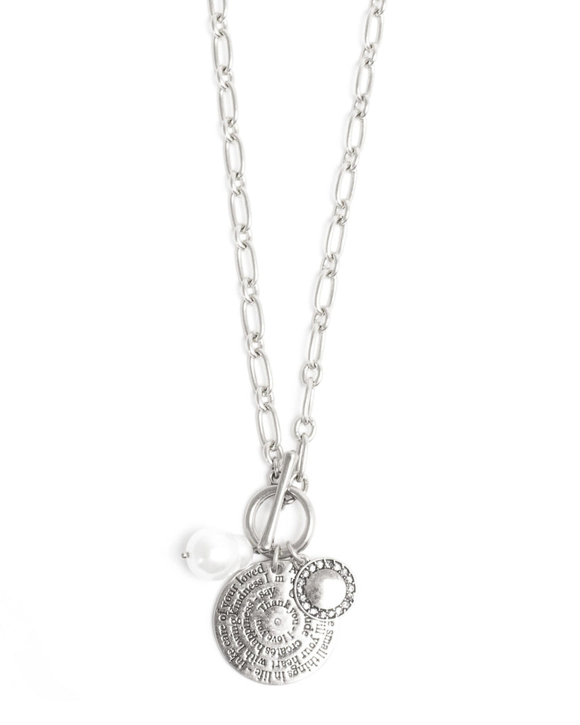 A&C Oslo Note To Self Necklace 80cm +extn - silver