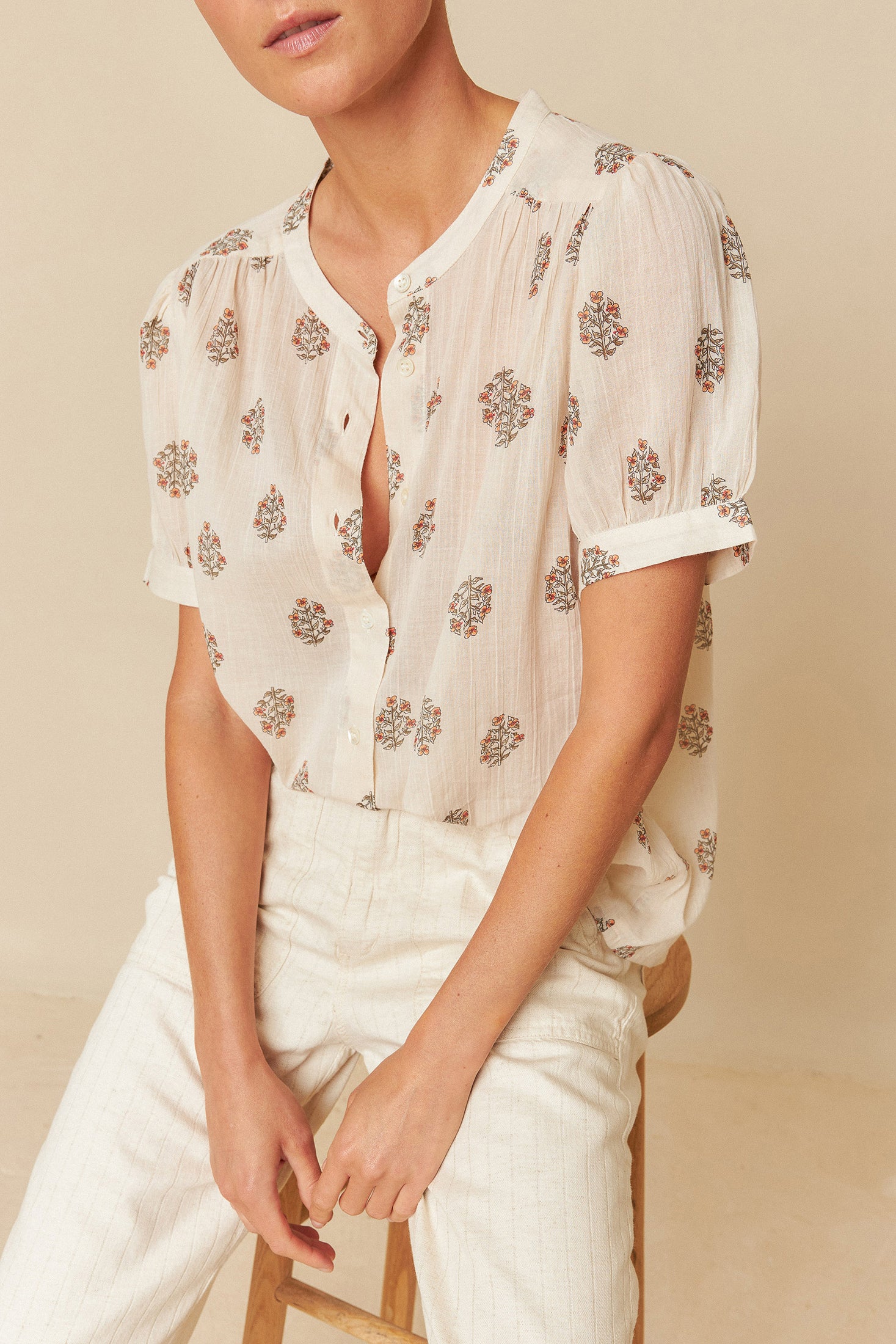 Indi &amp; Cold Cotton Voile Piedra Shirt