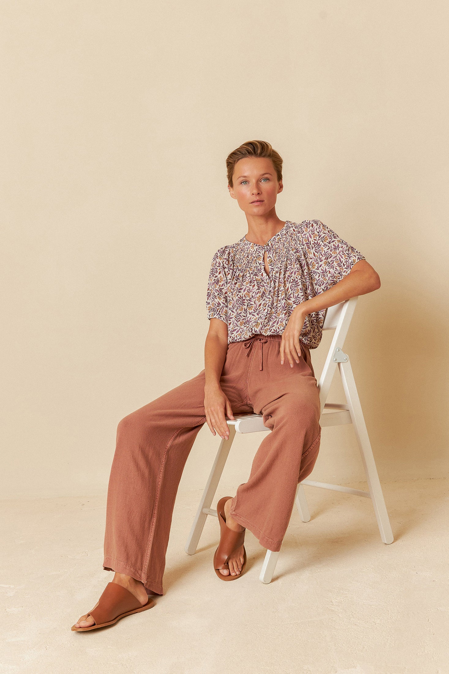 Indi &amp; Cold Watercolour Flower Shirt Violeta