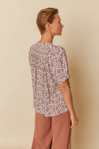 Indi &amp; Cold Watercolour Flower Shirt Violeta