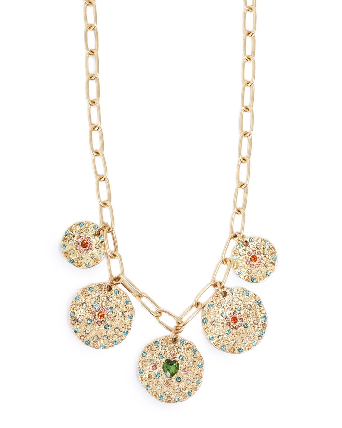 A&amp;C Oslo Vibrance Charms Necklace- gold