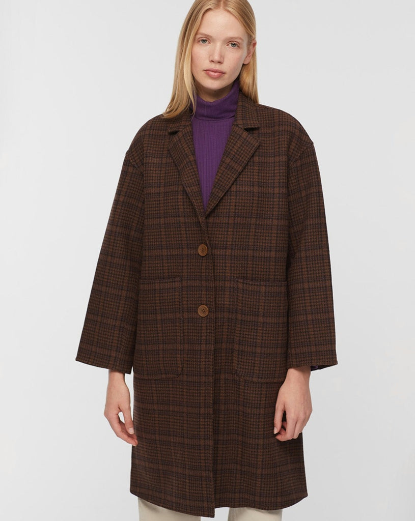 Nice Things Paloma S. Checked Wool Coat - Brown