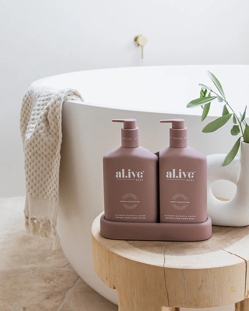 Al.ive Wash & Lotion duo - raspberry blossom & juniper