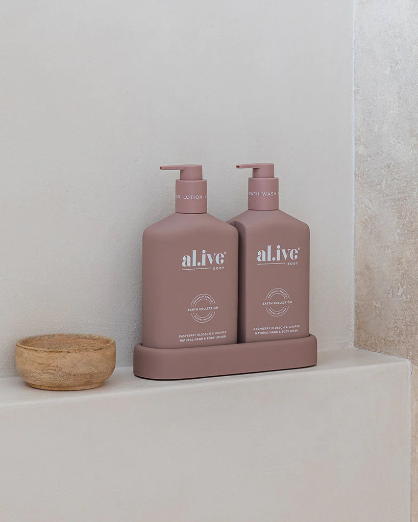 Al.ive Wash & Lotion duo - raspberry blossom & juniper