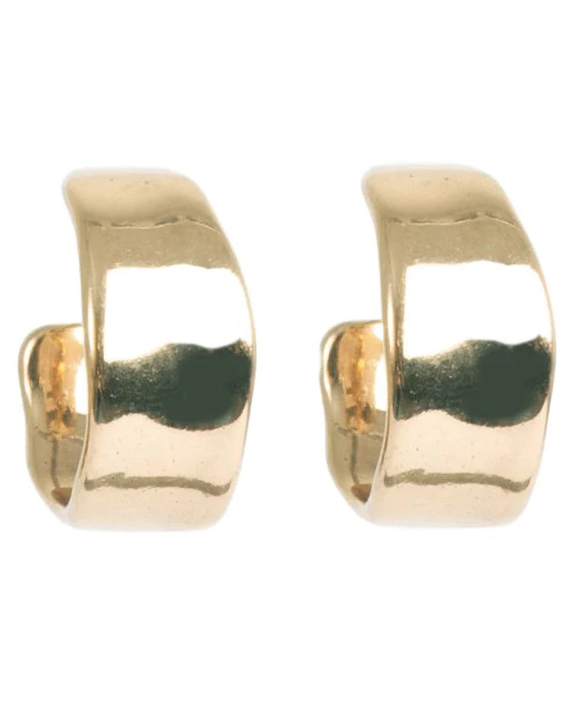 A&C Oslo Sculptured Creol Earring 22mm - gold
