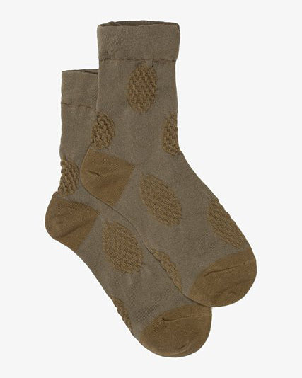 Antler Textured Spot Sock - Khaki