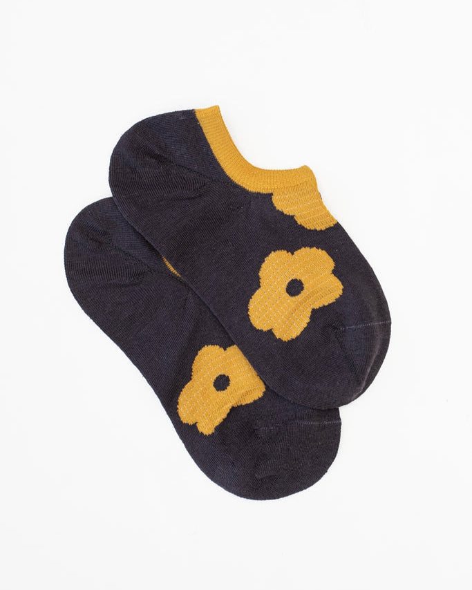 Antler Socks- No Show / Ochre Daisy