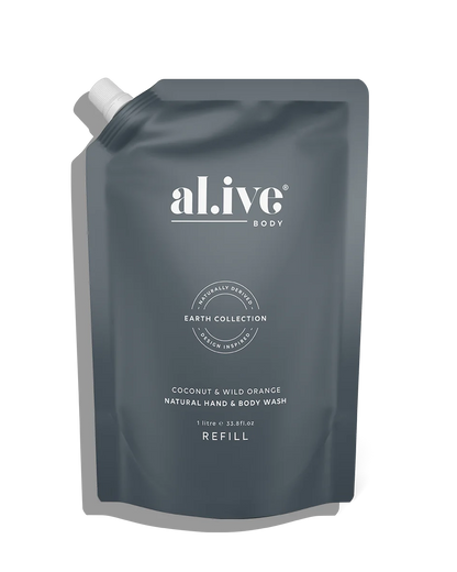 Al.ive 1 ltr wash refill - coconut &amp; wild orange