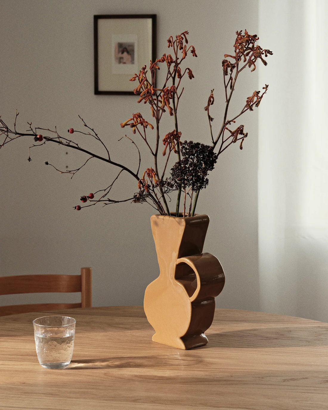 BROSTE Vase Etta Single-Handled - Cinnamon Sand