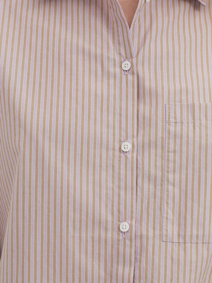 Striped Poplin Shirt - Lavender