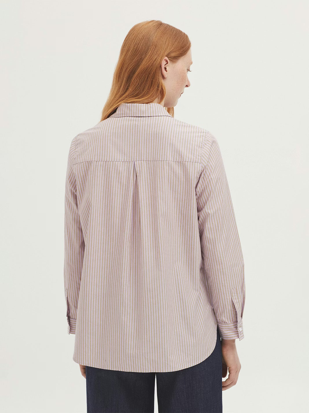 Striped Poplin Shirt - Lavender