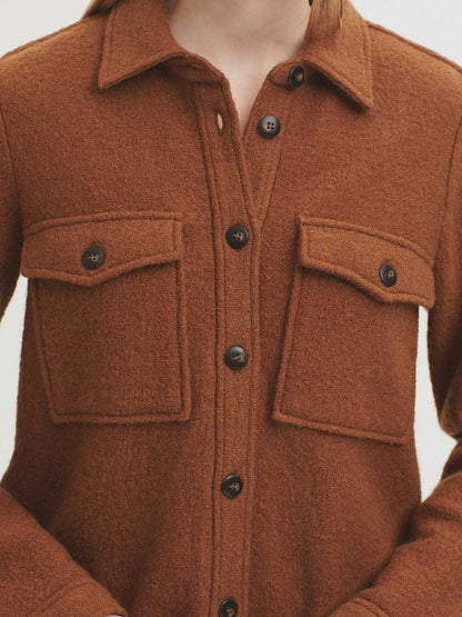 100% Wool Jacket - Caramel