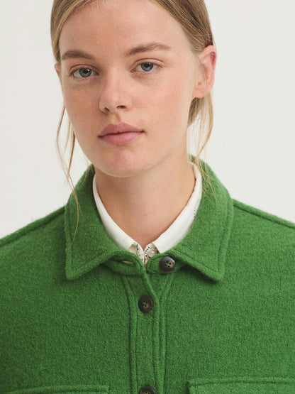 100% Wool Jacket - Kiwi Green